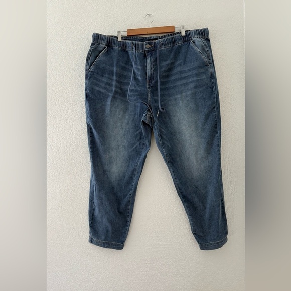 Universal Standard Comfort Denim Drawstring Blue Jean Trouser Size Large 22-24 - Picture 8 of 12